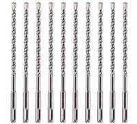 10 Pack Of - 8mm x 210mm Long SDS Plus Hammer Drill Bits, Professional Tungsten Carbide Tipped Masonry Drill Bit For Brick, Concrete, Stone, Granite. 8mm SDS Drill Bit