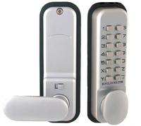 10 Pack of Borg 2201 Digital Push Button Door Lock with Holdback in Satin Chrome