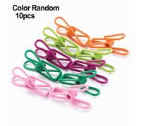 10-pack Of Colorful Multi-function Clothes Drying Clips Fix Photo Clips Food Storage Bags Kitchen Storage Organization Kitchen