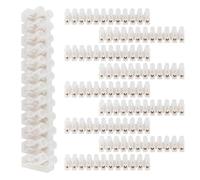10 Pack of Electrical Connector Blocks, 15A, 12 Way White Terminal Block Electrical Connector Strips