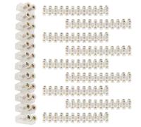 10 Pack of Electrical Connector Blocks, 6A, 12 Way White Terminal Block Electrical Connector Strips
