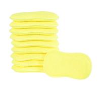 10 Pack of Micro-Pro Duo Action Antibacterial Cleaning Pads Microfibre Cloths Sponge Scourers Dusters For Home Kitchen Bathroom Shower Scrubbing Dusting Wiping Polishing Washing Up Dishes - Yellow