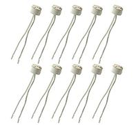 10 Pack of MR16 GU5.3 Led Bulb Base Ceramic Socket,FINELED MR16 G5.3 Mr11 Lamp Holder for 12V Halogen & LED Bulb,Wire Connector Base Socket Adapter