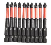 10 Pack of PH2 Magnetic Screwdriver Bits for Easy Handling and High Performance in Various Repair Tasks (70mm)