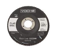 10 Pack of Voche® 115mm 60 Grit Aluminium Oxide Flap Discs for Angle Grinders