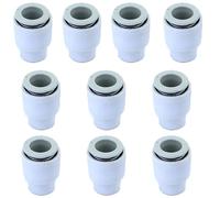 10 Pack One-Touch Fitting, 12mm Plastic Push Fit Female End Cap for Air Pipe Water