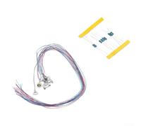 10 Pack OO Gauge Model Train Lamps - Realistic LED Street Lights for Railway Buildings - Warm White Lamp Posts with Wires 3V - HO Scale City Layouts 6mm