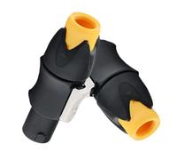 10-Pack Orange Moon-Shape 4-Pin NL4FC Speaker Connectors | 4-pin NL4FC plugs for amplifier and mixer audio speaker cable assembly