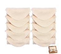10-Pack Organic Cotton Baby Washcloths | Ultra-Soft Newborn Face Bath Towel - Reusable Baby Wipes for Delicate Skin Thin & Lightweight, Perfect for Babies, Kids, Toddlers, Infant (Stripes)