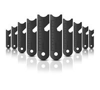 10 Pack Outdoor Flint Scraper Striker, Flint Fire Starter for Camping, Hiking, Hunting, Emergency Survival Situation Essential Outdoor Gear (Black)