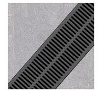 10 Pack Outdoor Sewer Covers - Weatherproof Polymer Plastic Drain Grate, 200x500x30mm Linear Channel Grate for Easy Installation and Durability