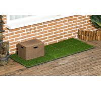 10-Pack Outsunny 30cm x 30cm Artificial Grass Turf in Dark Green