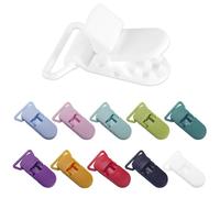 10-Pack Pacifier Clip Replacement Ends - BPA-Free Fasteners for DIY Baby Projects, Sewing Bibs & Blanket Straps, 10 Colors