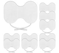 10 Pack Pads Tens Electrode Pads, Butterfly Double Line Tens Pads Self-Adhesive Reusable Electrode Pads with Plug 2.0MM Tens Pads Replacement for Home Use, 6.5×9.5CM