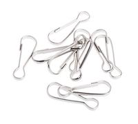 10 Pack Parrot Toy Hooks, Stainless Steel Parts, Sturdy Metal Hooks Suitable for Most Birds or Small Animals, Parrot Hanging Toys, Grey
