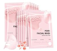 10-Pack PDRN Pink Collagen Gel Face Masks | Salmon Dna Pdrn Mask ，jelly mask for Women Anti Wrinkle Hydrating Firming &Elasticity Boost & Pore Minimizing