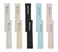 10-Pack Pen Holder for Notebook, 16.5 * 3.5 cm Pen Loop and Lanyard Pen Holder, Organize Pens and Pencils on Notebooks, Journals, and Desks, Available in Pink, Beige, Black, White, and Light Blue