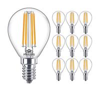 10 Pack - Philips Classic LED Clear Filament Golf Ball Lamp 6.5W (60W) E14 SES Small Edison Screw 2700k Warm White | 806 Lumen | 15000 Hours | 929002028592 | Car Air Freshener Promo