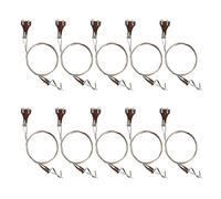 10 Pack Picture Rail Hanging System Picture Hanging Hardware Kit, 3.3 Ft Stainless Steel Wire Cable with Loop, Adjustable Photo Hooks for Wall Picture,Exhibition,Art Gallery Display, 66 lb Max Load