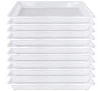 10 Pack Plastic Art Trays,Activity Crafts Tray,Organizer Tray,Serving Tray for Home,School,Kids,DIY Projects,Painting,Beads (White)