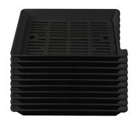10 Pack Plastic Baking Trays Oil & Water Drainer with Colander Kitchen sils Black 24x17x3cm (9x7x1in) Versatile for Cooking and Baking