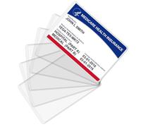 10 Pack Plastic Credit Card Holder Protector Sleeves, 6 Mil Soft and Flexible Clear PVC Wallet Size Slot for NHS Vaccination Card, Bank Medicare Card, Social Security Card, Drivers License