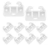 10 Pack Plastic Drawer Guide Replacement Parts Bottom Mount White Cabinet Runners Undermount Slides for Dresser Wardrobe Vintage Furniture Restoration Smooth Gliding Repair Kit