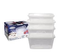 10 Pack Plastic Food Storage Containers - 750 ml Transparent Plastic Containers with Lids - Takeaway Containers - Leak Proof Freezer Storage Boxes (50, 500 ml)