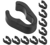 10 Pack Plastic Mic Cable Clips for Stands and Poles | Snap-on Design, Fits 15mm Inner Diameter, Cable Routing Help, for Church Services and Recording Sessions
