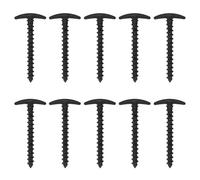 10 Pack Plastic Tent Pegs, 5.7 Inch Spiral T-Shape Ground Anchors for Camping, Hiking, Tarps, Canopy & Garden, Black