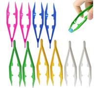 10 Pack Plastic Tweezers,4 Inch/10cm Beads Tweezer for Perler Fuse Beads, Handmade DIY Crafts
