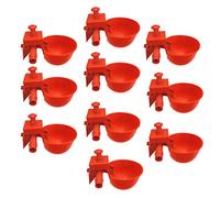 10 Pack Poultry Water Drinking Cups- Plastic Chicken Hen Automatic Drinker
