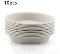 10-Pack PP Round Flower Pot Saucers for Succulents & Indoor Plants - UV-Resistant, Non-Slip, Washable Drain Trays for Balconies, Living Rooms and Offices(1#)