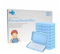 10-Pack Precut Orthodontic Wax, Dental Wax for Braces (no Flavor)