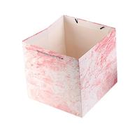10-Pack Premium Pink Marble Square Paper Bags Perfect Cube Party Favor, Birthday Boxes, Elegant Shopping(25 * 25 * 25cm)