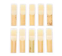 10 Pack Professional Alto Saxophone Reeds with Plastic Box, Strength 2.5 E Sax Reeds, Saxophone Alto, Thinner Reed Tip for Easy of Play, Traditional Reeds