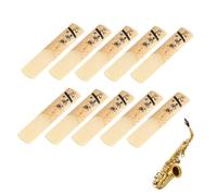 10-Pack Professional Saxophone Reeds, Strength 2.5, Clarinet Reeds，with Durable Plastic Storage Box ，Laser Engraved Markings, Thinner Tip for Easy Play, for Beginners and Advanced Players