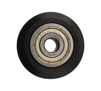 10-Pack Pulley Wheels with MR105 & 625ZZ Linear Bearings for 3, 5, and CR-10 Series - Plastic V-Groove, 5mm B(Black)