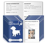 10 Pack Puppy Shot Record Booklets 12 Sheets Per Pack Dog Vaccination Record Book Dog Health Records 5*3.5inch Dog Information Record Notebook dog medical and vaccine book for Pet Lovers Doggy Medical