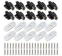 10 Pack Push to Open Door Catches, Magnetic Door Catch for Handleless Cabinets, Strong Push to Open Latch for Kitchen, Bathroom and Office Furniture, Hidden Self-Popping Mechanism
