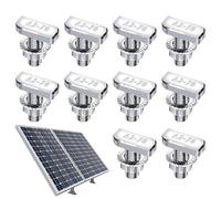 10-Pack PV Slot T-Head Screws, 304 Stainless Steel M8-M10 Square Head Screws with Locking & Flange Nuts, for Solar Panel Installations, Greenhouse Construction, Photovoltaic Rail Fixing