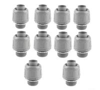 10 Pack PVC NonMetallic Electrical Flexible Conduit Connectors with NPT Thread for Reliable Use in Multiple Wiring Applications (3/4)