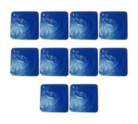 10 Pack PVC Pool Covers Weight Bags with Hook, 28x28 cm Diamond Shape Water Weights for Above-Ground Pool and Outdoor Tarp, Blue(Dark blue)