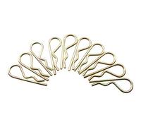 10 Pack R Clips Spring Hair Pin 4mm Hitch Lynch Cotter Zinc Plated Steel