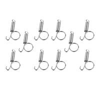 10 Pack Rabbit Cages Door Metal Finger Spring Latch Hook Multi-Functional Pet Cages Door Spring Latch for Fixing Small Animal, Rabbit, Dog, Cat, Parrot, Guinea Pig,Squirrel (6.7CM)