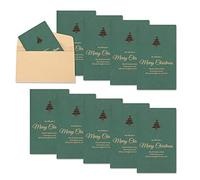 10 Pack Recycled Luxury Christmas Cards Vintage 3D Merry Christmas Greeting Cards Blank Inside Xmas Blessing Card with Envelopes for Partner Friends Dad Mum