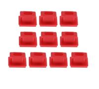 10-Pack Red Interior Grommet Cover Holder Inserts Dashboard Trim Clips Compatible With BMW 3 7 X3 Series E46 E65 E83, OEM 51458266814
