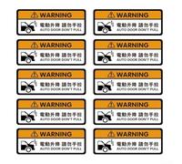 10-Pack Reflective Tailgate Decals Do Not Pull 10-Pack Reflective | Reflective for surface, night visibility, prevents accidental pulling, protects electric motors, safety (Electric Lifting)