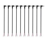 (10 Pack Replacement 3.5mm x 1.35mm Right Angle DC Power Male Plug to Wire End Pigtail Power