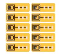 10-Pack Replacement Battery Key Stickers for DeWalt 18V/14.4V DCB182/DCB140/DCB200 Lithium-Ion Battery, Yellow